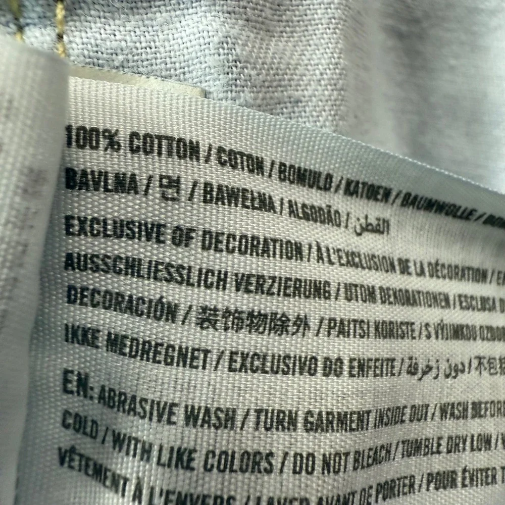 Hollister Mens‎ Skinny Jeans Light Wash Distressed Denim W32 L34 (meas 34x33)